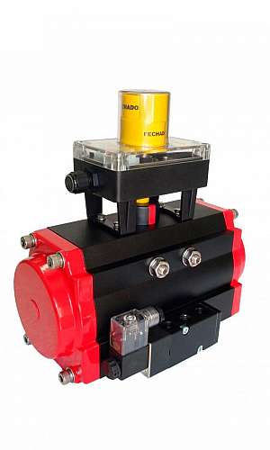 Atuador pneumático retorno mola Atuador pneumático retorno mola