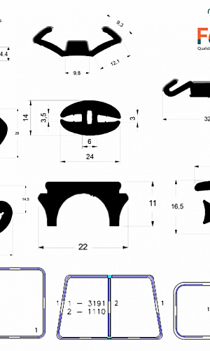 Borrachas para ônibus Borrachas para ônibus