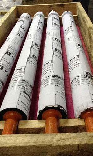 Revestimento de rolos em nitrílica Revestimento de rolos em nitrílica